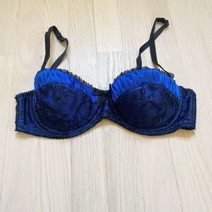 BUY 1 GET 1 FREE Jezebel 34d lace pin up lingerie bra royal blue  black